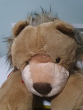 LION PLUSH TOY BIG W JUNGLE ANIMAL VALENTINES 76CM LONG BIG TOY HEART ON BUM