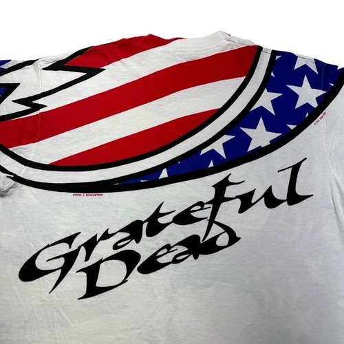 Vintage Grateful Dead American Flag Chris Pinkerton T-Shirt - Picture 3 of 6