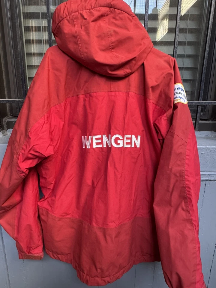 Patagonia Insulated GoreTex Ski Jacket Red Size L Wengen Switzerland Ski School - Image 2 of 4