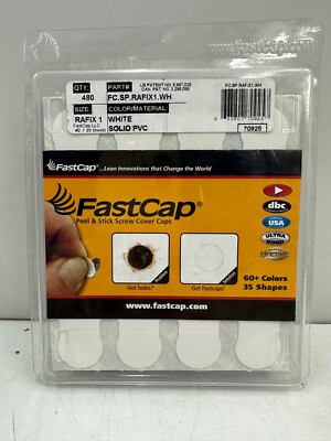 Fastcap Fastcap Peel & Stick White Screw Cover Caps PVC RAFIX 1 #2 /20 Sheets ...