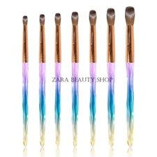 100% Pure Kolinsky Acrylic Top Quality Nail Brush Diamond Rainbow Handle 8-16