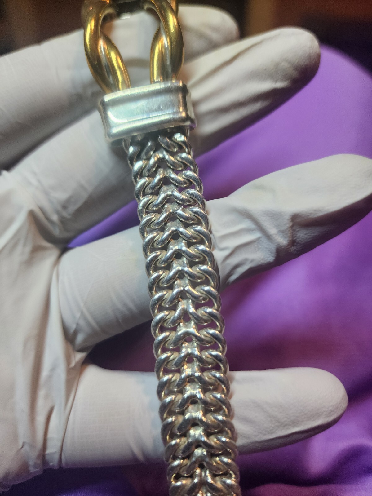 STERLING SILVER SOLID MESH BRACELET FROM MEXICO o… - image 18