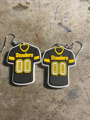 Pittsburgh Steelers handmade pair shoe charm dangle earrings