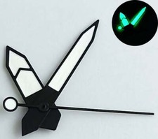 White Black Trim Green Lume Watch Hands for NH35 NH36 7S26 NH70 NH72