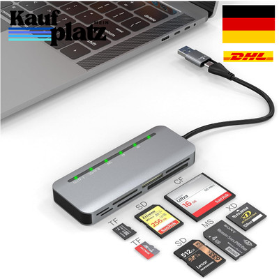 Multi-Kartenleser USB-C SD/SDXC/SDHC/TF/CF/XD/MS Reader   Universal Kartenleser