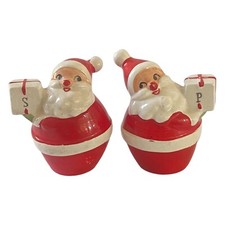Vintage Holt Howard Christmas Santa Salt And Pepper Shakers MCM Rare HTF