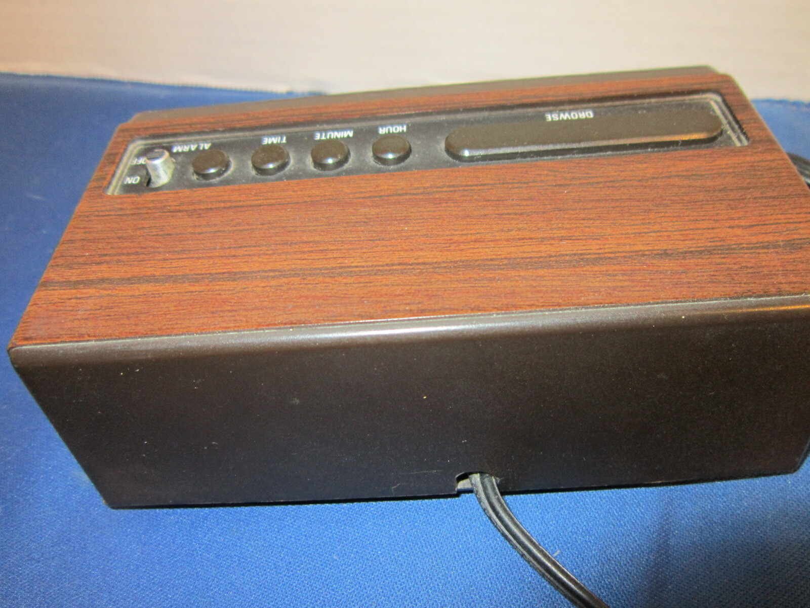 Westclox Digital Alarm Clock Wood Grain Retro Model 22651 Tested eBay