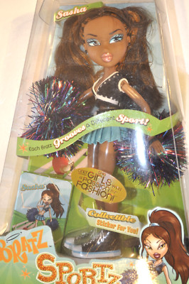 Bratz G1 Sportz Rockin' Cheerleadin'! Sasha Modepuppe - 2005 - MGA Original - Neu in Verpackung