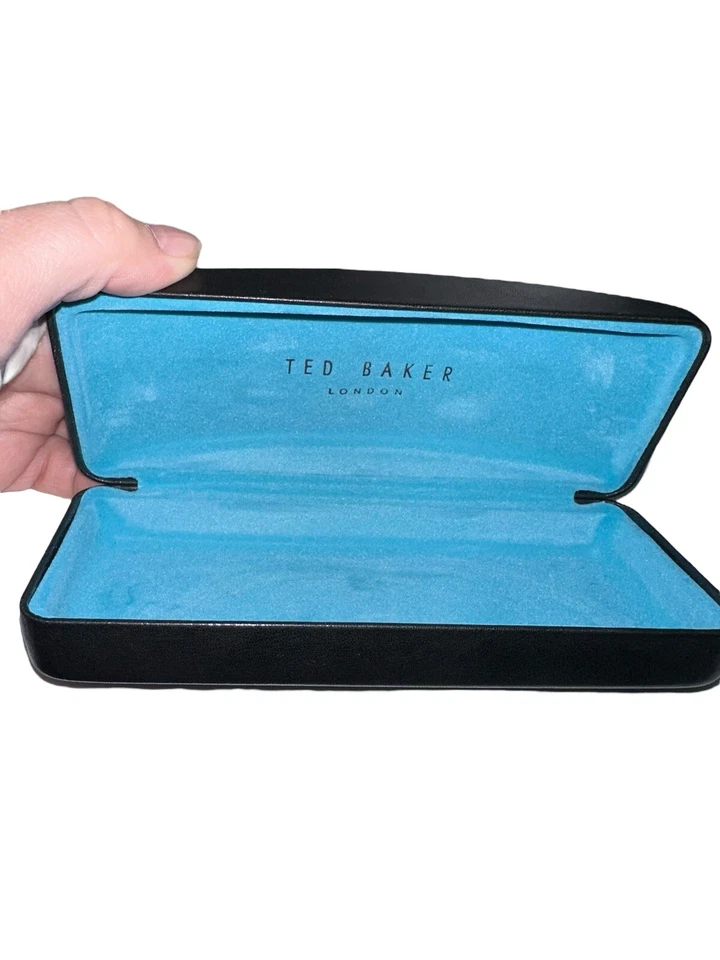 Monturas de gafas Ted Baker para mujer caparazón de tortuga marrón gris rectangular con estuche Foto 2 de 4