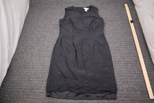 Worthington Little Black Dress Womens Size 8 100% Silk Knee Length Half Back Zip