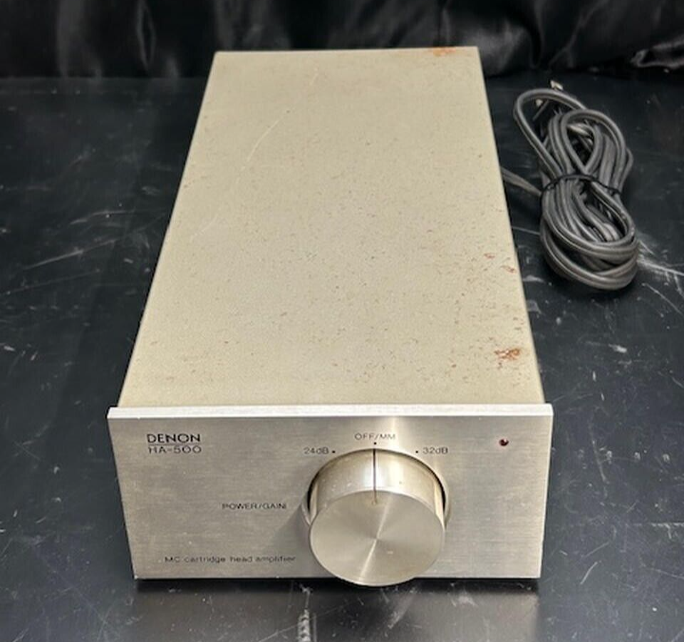 DENON MC HEAD-AMP MCヘッドアンプ HA-500 220424−1 完動品 【3ヶ月保証】