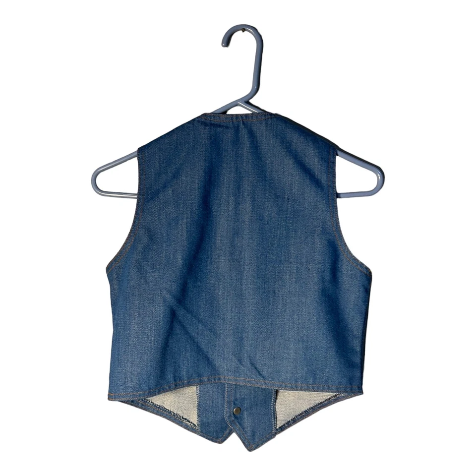 De colección Sears Ropa Deportiva Conjunto a Juego Pantalones Vaqueros Chaleco Denim Juvenil Grande Western Foto 4 de 4