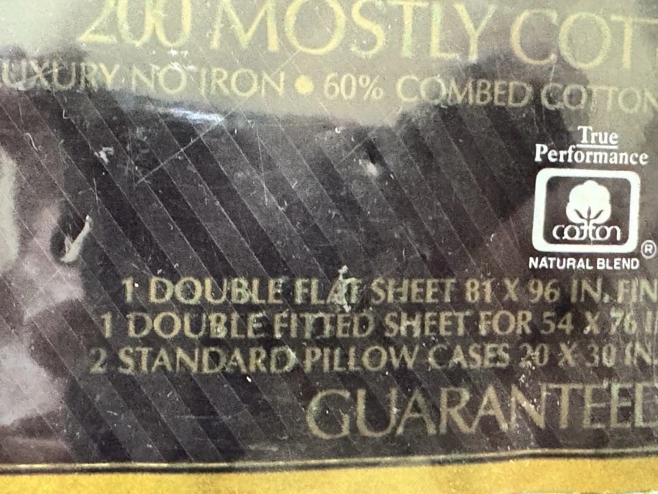 Vtg Bill Blass Springmaid 4 Pc Set Double Flat Fitted Pillow Sheet Dorset Garden - Image 4 of 4