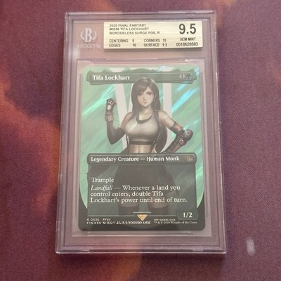 Tifa Lockhart Borderless Surge Foil 0536 Rare, MTG Final Fantasy GM BGS 9.5