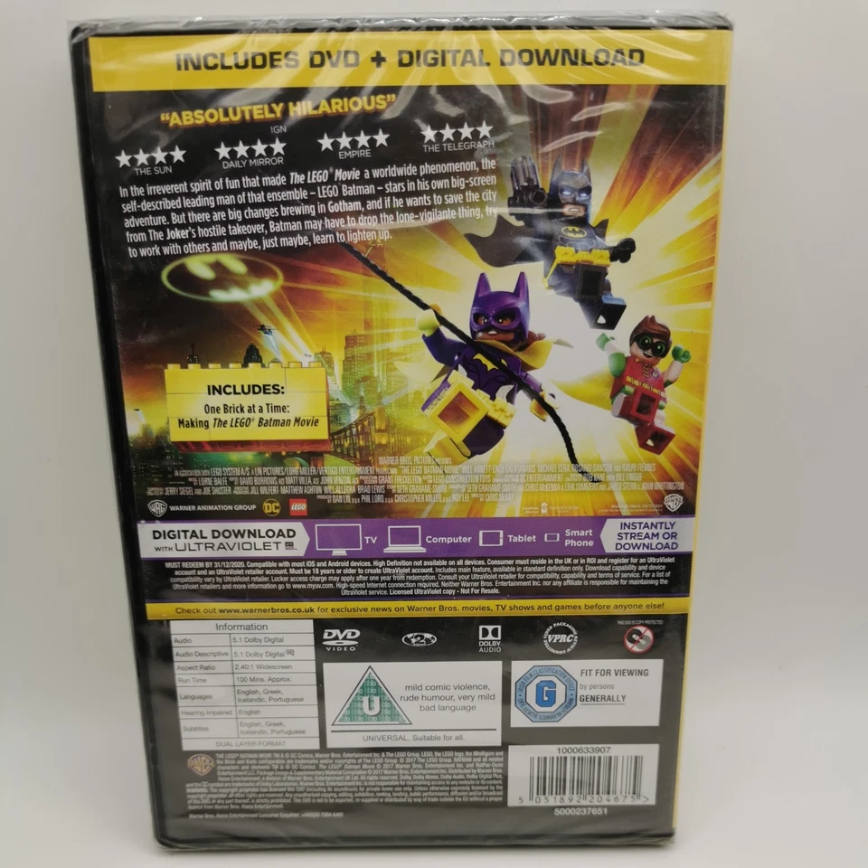 The LEGO® Batman Movie [DVD] [2017] uk dvd  new sealed - Image 2 of 4