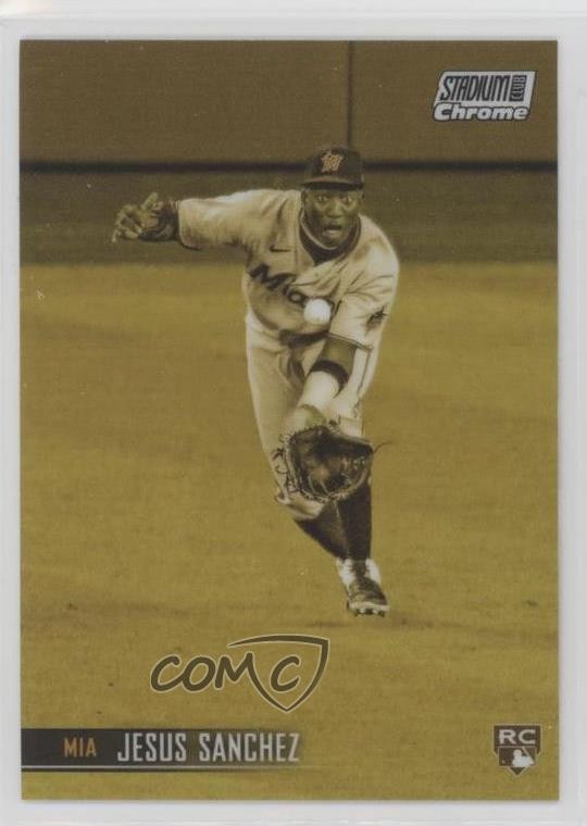 2021 Topps Stadium Club Chrome Gold Minted Jesus Sanchez #77 Rookie RC nd3