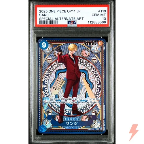 PSA 10 Sanji (SP Alt Art) OP06-119 SEC ONE PIECE Card Game 2025 #SKI