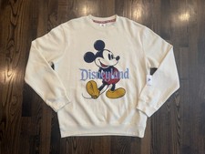 NWT Disneyland Resort Mickey Mouse Classic Cream Crewneck Sweatshirt Size Medium