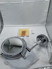 Gospire Wall Mount Makeup Mirror - B09YRJDHBD - 9in - 1X/10X - Silver