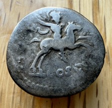 Domitian Denarius 77-78 AD Rome – Domitian as Caesar on Horse – RIC 957 – COS V