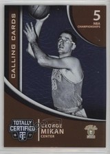 2016-17 Panini Totally Certified Calling Cards George Mikan #44 HOF 6l7