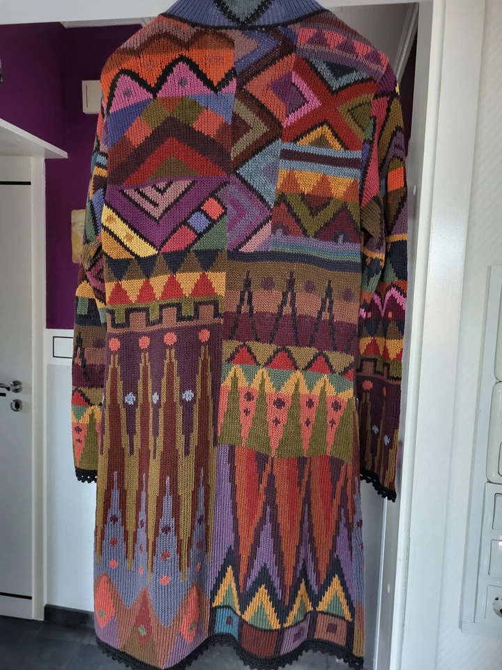 PERUVIAN CONNECTION ?? Strick Long Jacke Mantel ca. Gr. S - Maße beachten- - Bild 4 von 4