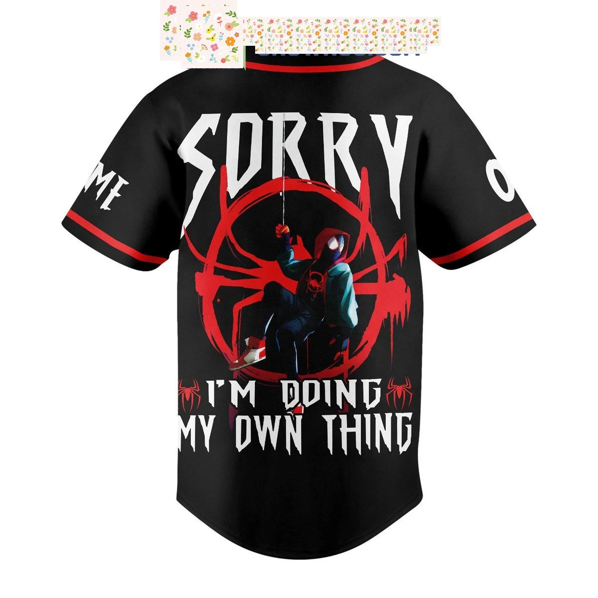 Spiderman Miles Morales Personalized Baseball Jersey