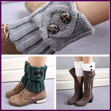 Knitted Leg Warmer Short Leg Warmers Boot Cover Warm Socks Cuffs Thermal Ladies