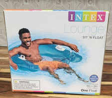 Intex Sit N Float Inflatable Pool Lounge Chair Tube 60"x39" Adult NIB
