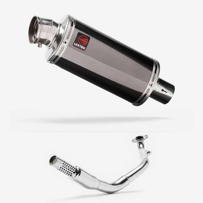 Lextek Edelstahl OP16 smoked 250mm Auspuffanlage für Lexmoto Enigma 125