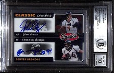 2022 Classics Combo Slv 3 John Elway/Shannon Sharpe BGS Auto 10 Autograph C92837