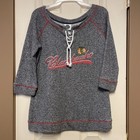 NHL Chicago Blackhawks Women's 3/4 Sleeve Shirt Sz Small Gray Sweatshirt — photo 1