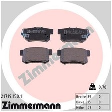 Zimmermann Bremsbelag-Satz Bremsklötze hinten 43022SV4A23 43022TF2G00 | 565902