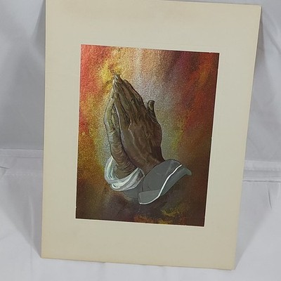 Dufex Foil Art Prints Praying Hands and Lion