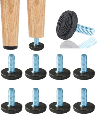 8 PCS M6 Adjustable Furniture Levelers Screw Threaded Leveling Feet Glides