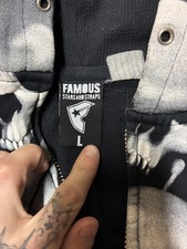 Famous Stars And Straps Skull Hoodie Mens Lar...