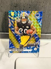 Kaleb Johnson Rookie Reactive Blue Mosaic Prizm 2025 Steelers
