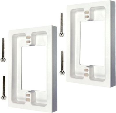 BES1-2 (2-Pack) 1-Gang Non-Metallic Shallow Surface Box Extender, White