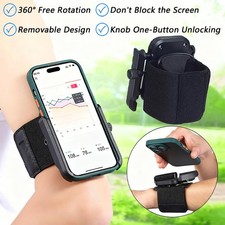 Rotatable Wristband Phone Holder Armband Cell Phone Bag Sports Holder US New