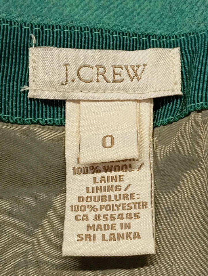 J.CREW High Waist Rock Damen Rock Gr. DE 34 grün Casual-Look - Bild 4 von 4
