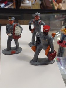 3 Vintage  Metal - Lead ?   Figurines Very Nice Lot Look At Pictures 