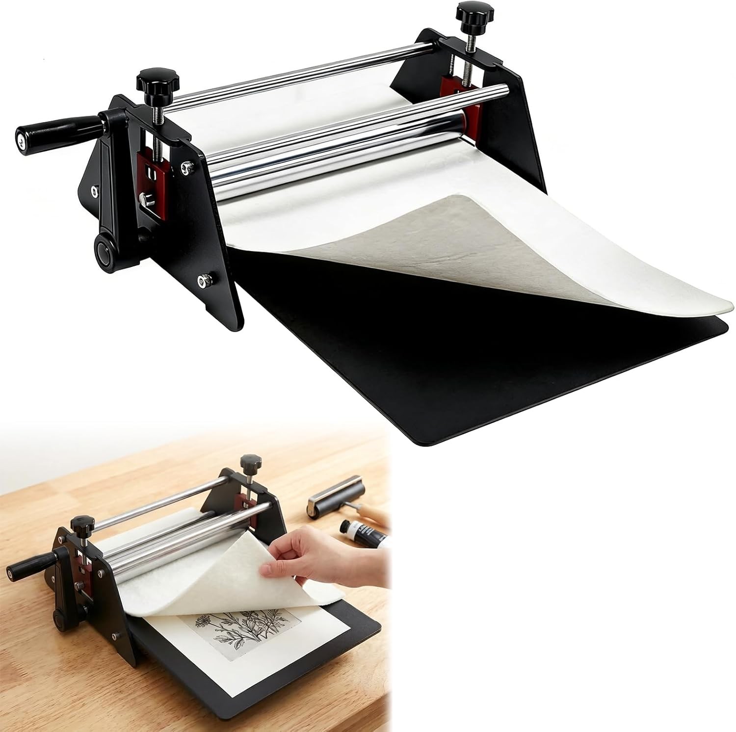 Basic Etching Printing Press for Printmaking with Felt & Base Plate