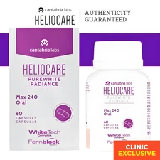 1x HELIOCARE Pure White Radiance Max 240 60 Capsules Skin Brightening Supplement