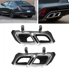 Punte marmitta scarico coda posteriore argento per Cadillac CT4 2020-2025 acciaio inox