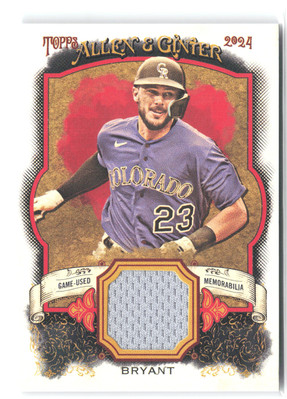 2024 Topps Allen & Ginter #AGR-KB Kris Bryant Full-Size Relics A