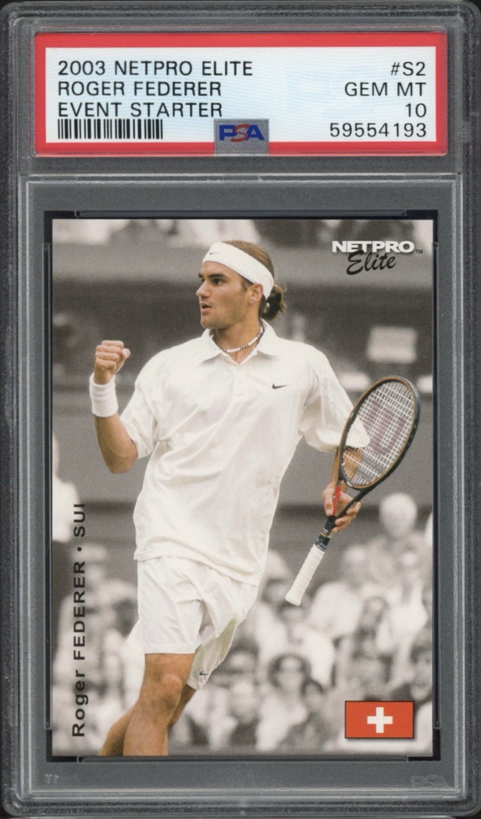 2003 Netpro Elite Roger Federer Rookie RC Event Starter #S2 PSA 10 GEM MT