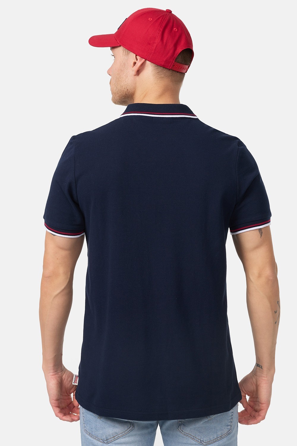 Lonsdale POLO CLASSIC Polo Shirt Men Navy Blue Cotton S-5XL Logo image 8