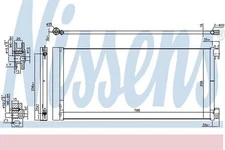 Nissens Condenser for Vauxhall Vivaro CDTi BiTurbo 145 1.6 Jul 2016-Dec 2019