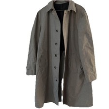 Vintage London Fog Bird s Eye Trench Coat, Size 42, Excellent Condition