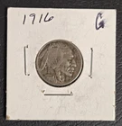 1916 Buffalo Nickel - G - Key Date
